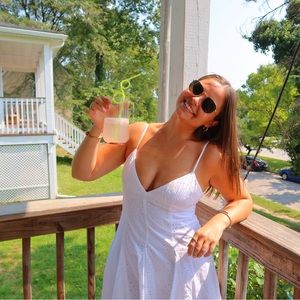 Zara white dress with skort